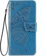 Θήκη με πτερύγιο για Vivo Y19s, Butterfly, μπλε