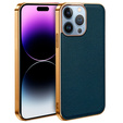 Θήκη για iPhone 14 Pro, Cowhide Leather, πράσινη