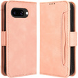 Θήκη με πτερύγιο για Google Pixel 9A, Card Slot, ροζ