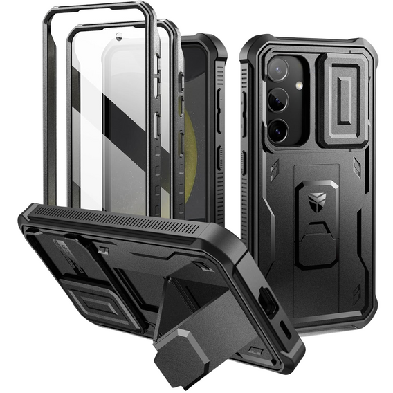 Θωρακισμένη θήκη για Samsung Galaxy S24, Dexnor Full Body (Two Frames), μαύρη