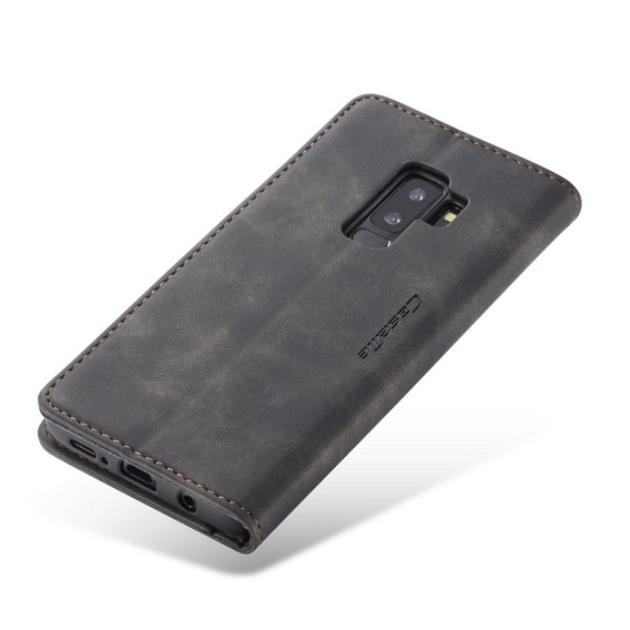 θήκη CASEME για Samsung Galaxy S9 Plus, Leather Wallet Case, μαύρη