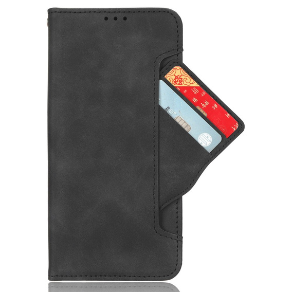 Θήκη με πτερύγιο για Xiaomi Poco F7 Pro, Card Slot, μαύρη