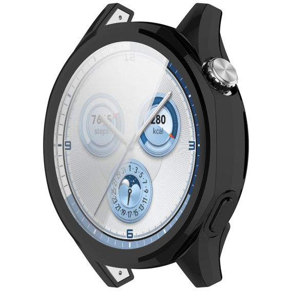 Θήκη 2σε1 με προστατευτικό οθόνης για Huawei Watch GT 5 46mm, μαύρη