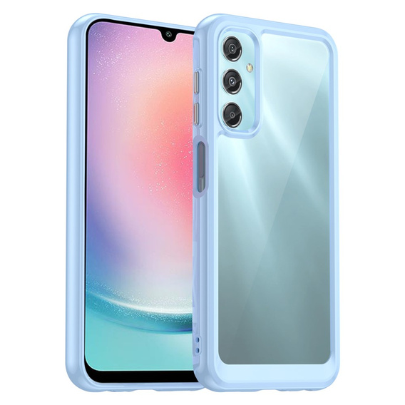 Θήκη για Samsung Galaxy A25 5G, Fusion Hybrid, διαφανής / μπλε + γυαλί 9H 