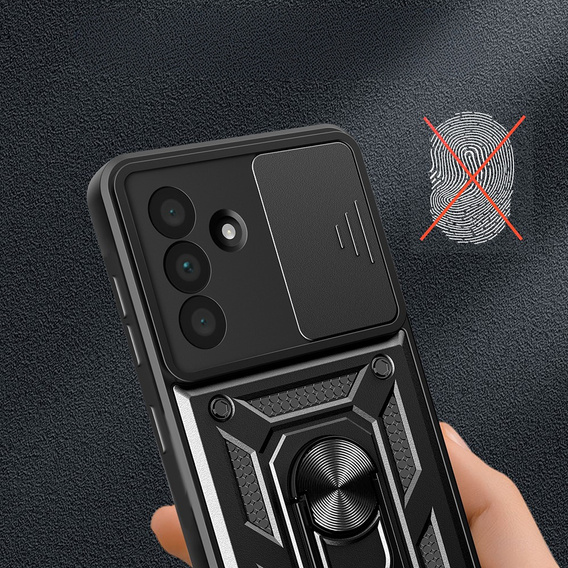 Θωρακισμένη θήκη για Samsung Galaxy A26, CamShield Slide, μαύρη + Μετριασμένο γυαλί 9H