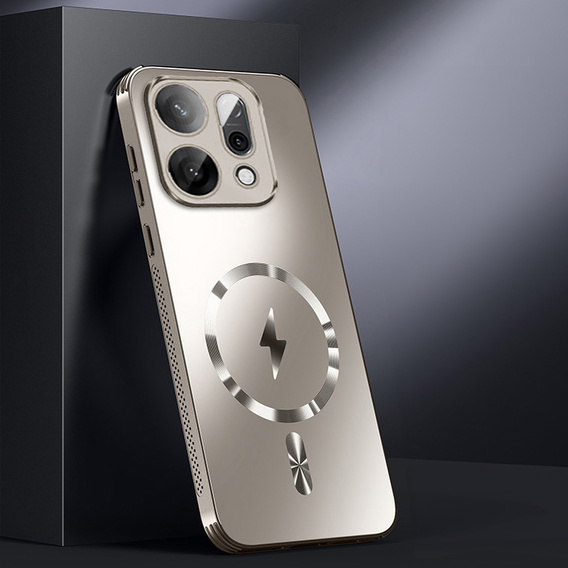 Θήκη για Oppo Reno 14, για MagSafe, με προστασία κάμερας, χρυσό