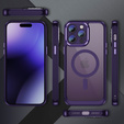 Θήκη για iPhone 15 Pro, ERBORD Impact Guard, MagSafe, σκούρο μωβ
