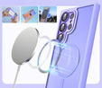 Θήκη για Samsung Galaxy S25 Ultra, για MagSafe, ERBORD Μatt Case, μωβ + Γυαλί οθόνης