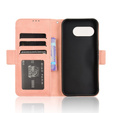 Θήκη με πτερύγιο για T Phone 3 5G, Card Slot, ροζ