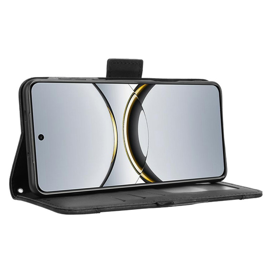 Θήκη με πτερύγιο για Oppo Find X8 Pro, Card Slot, μαύρη