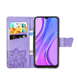 Θήκη με πτερύγιο για Xiaomi Redmi 9, Butterfly, μωβ