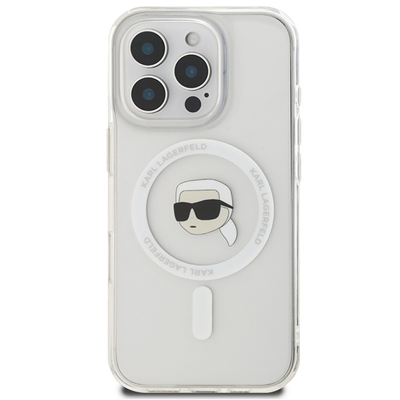 Θήκη Karl Lagerfeld IML Metal Karl Head MagSafe για iPhone 16 Pro Max