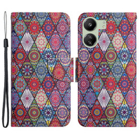 Θήκη με πτερύγιο για Xiaomi Redmi 13C / Poco C65, Wallet, Kaleidoscope, πολύχρωμη