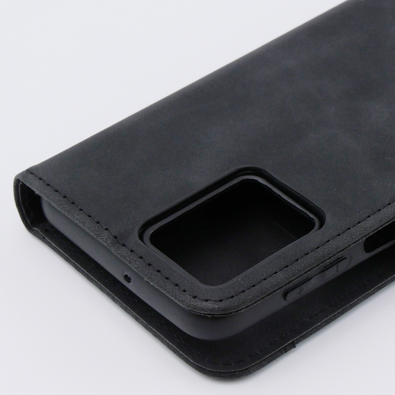 Θήκη με πτερύγιο για Motorola Moto G54 5G, Card Slot, μαύρη