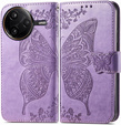 Θήκη με πτερύγιο για Xiaomi Poco F7 Pro, Butterfly, μωβ