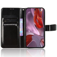Θήκη με πτερύγιο για Google Pixel 9A, Crazy Horse Wallet, μαύρη