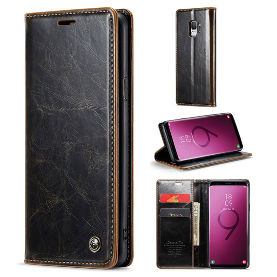 θήκη CASEME για Samsung Galaxy S9, Waxy Textured, καφές