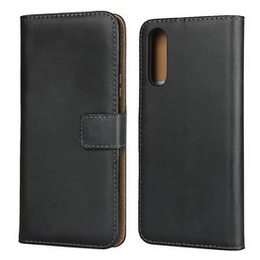 Θήκη με πτερύγιο για Sony Xperia 10 II, Case Genuine Leather, μαύρη