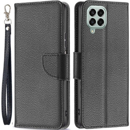 Θήκη με πτερύγιο για Samsung Galaxy M33 5G, Wallet Litchi Magnet, μαύρη