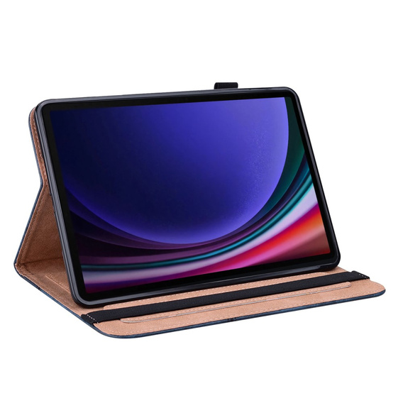 θήκη για Samsung Galaxy Tab S10 Lite / S10 FE / S9 FE / S9, Classic, με υποδοχή γραφίδας, μπλε