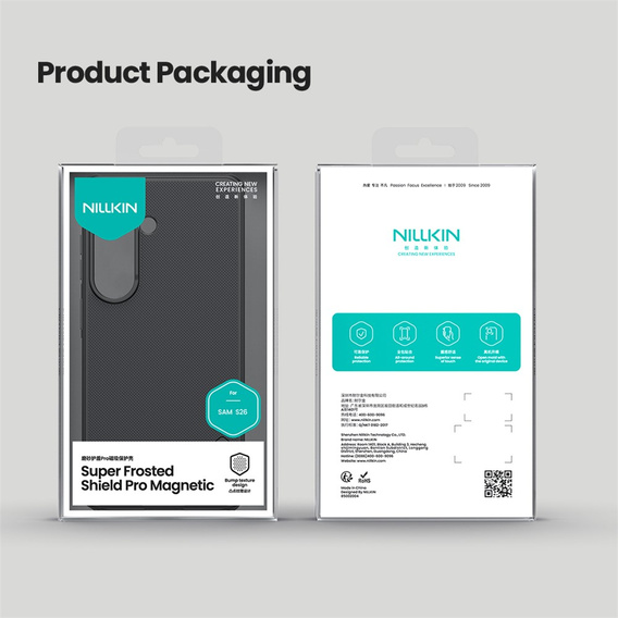 Θήκη NILLKIN Frosted Shield Pro MagSafe για Samsung Galaxy S26, μαύρη