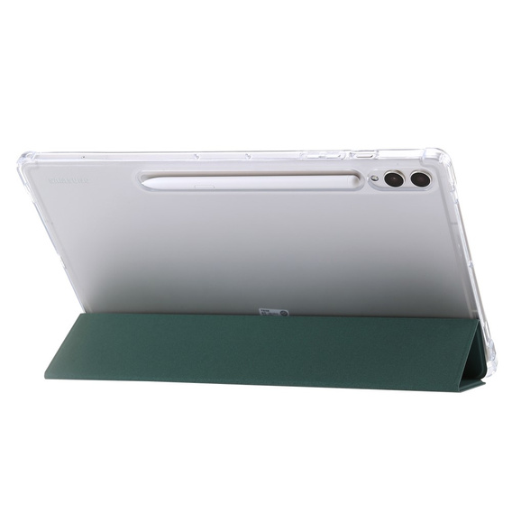 Θήκη για Samsung Galaxy Tab S9 Ultra, Smartcase Hybrid, με χώρο για γραφίδα, σκούρα πράσινη