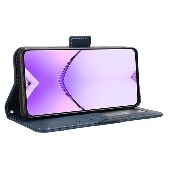 Θήκη με πτερύγιο για Oppo A80, Card Slot, σκούρο μπλε