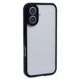 θήκη για το iPhone 16, Magnetic Dual Glass, μαύρη