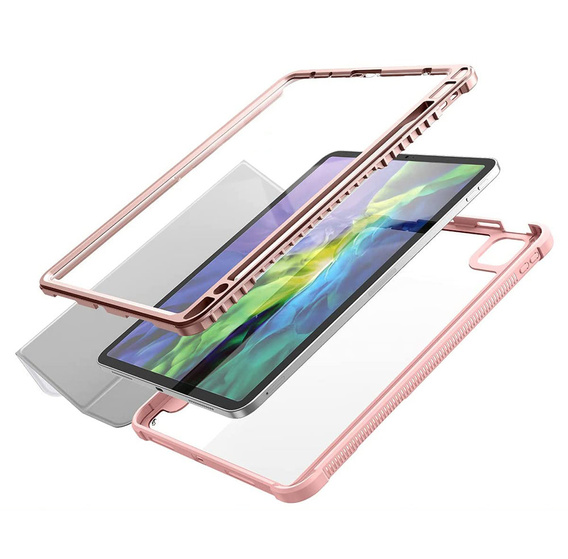 Θήκη για iPad Air 4 10.9 2020 / iPad Pro 11 2020 / 2018, Suritch Full Body Marble, ροζ