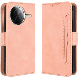 Θήκη με πτερύγιο για Xiaomi Poco F7 Pro, Card Slot, ροζ