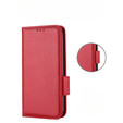 Θήκη με πτερύγιο για Ulefone Note 12P, Wallet Litchi Magnet, κόκκινη