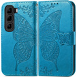 Θήκη με πτερύγιο για Infinix Hot 50 4G, Butterfly, μπλε