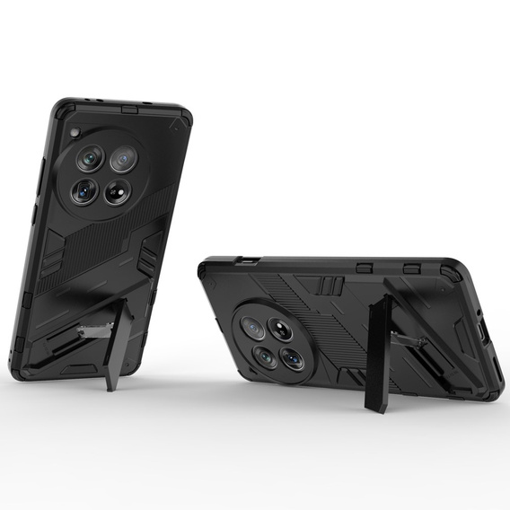Θήκη για OnePlus 12 5G, Military kickstand, μαύρη
