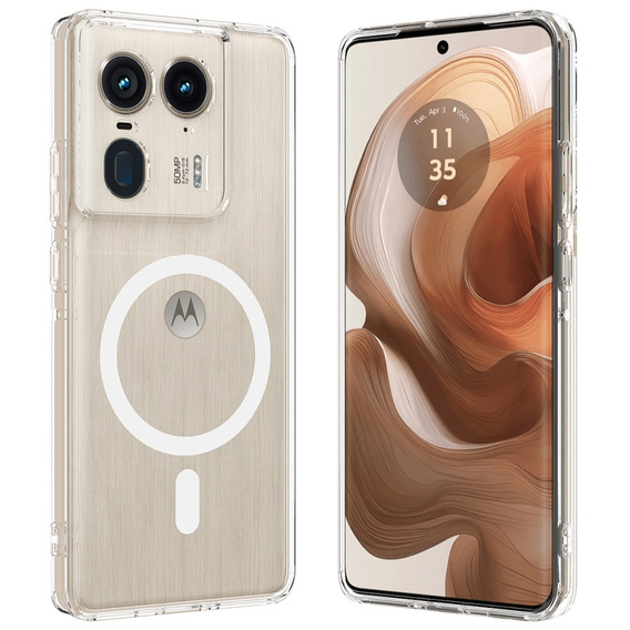 Θήκη για Motorola Edge 50 Ultra, Fusion Hybrid, για MagSafe, διαφανής