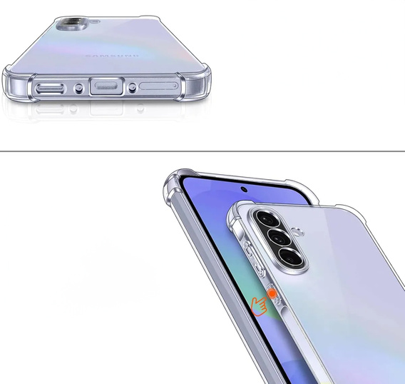 Θήκη για Samsung Galaxy A36, Erbord Dropproof, διαφανής + γυαλί