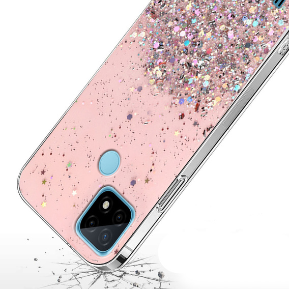 Θήκη για Realme C21, Glittery, ροζ