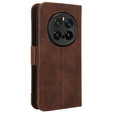 Θήκη με πτερύγιο για Honor Magic 7 Pro, Card Slot, καφέ