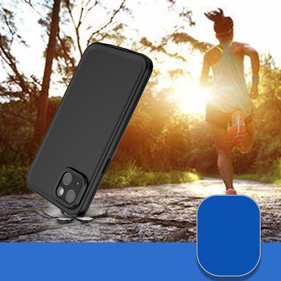 Αδιάβροχη θήκη IP68 για το iPhone 15 Plus, μαύρη