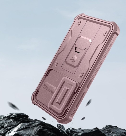 Θωρακισμένη θήκη για Samsung Galaxy S24, Dexnor Full Body (Two Frames), ροζ