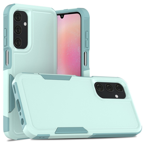 Θωρακισμένη θήκη για Samsung Galaxy A25, διπλής στρώσης, μέντας + γυαλί 9H