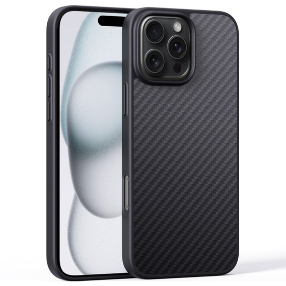 Θήκη για iPhone 16 Pro, Aramid Fiber Cover, μαύρη