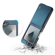Θήκη για Samsung Galaxy Z Flip7 FE / Z Flip6, CASEME Litchi Leather, μπλε