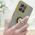 Θήκη για Motorola Moto G15 / Motorola Moto G15 Power, Frosted Ring, πράσινη