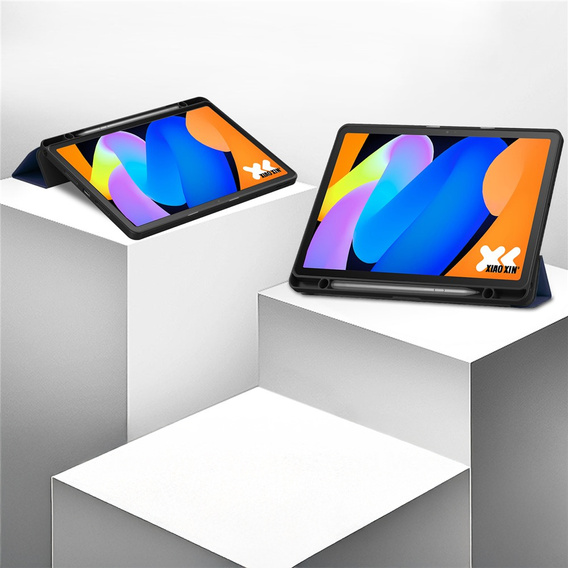 Θήκη για Lenovo Idea Tab 11" 2025 TB336FU TB336ZU, βάση, Smartcase με υποδοχή γραφίδας, μπλε ναυτικό χρώμα