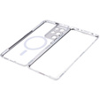 Μαγνητική θήκη MagSafe Dual Glass για Samsung Galaxy S21 Ultra, ασημένια