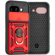 Θήκη για Google Pixel 9A, CamShield Slide, κόκκινη