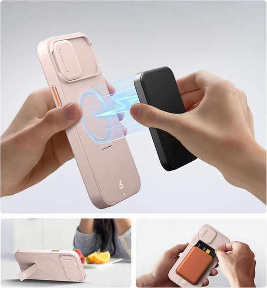 Θήκη για iPhone 12 / 12 Pro, Suritch Shockproof, για MagSafe, ροζ