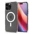 Θήκη MagSafe Spigen για iPhone 16 Pro, Ultra Hybrid, διαφανής / λευκή + Μετριασμένο γυαλί 9H