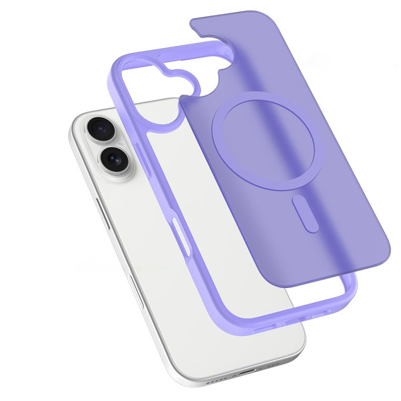 Θήκη Matt για iPhone 17, για MagSafe, ημιδιαφανές μοβ