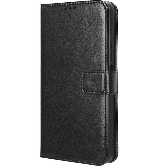 Θήκη με πτερύγιο για Honor 90 Lite 5G, Crazy Horse Wallet, μαύρη